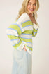 Pj Salvage Beautiful Life Striped Snuggle Sweater